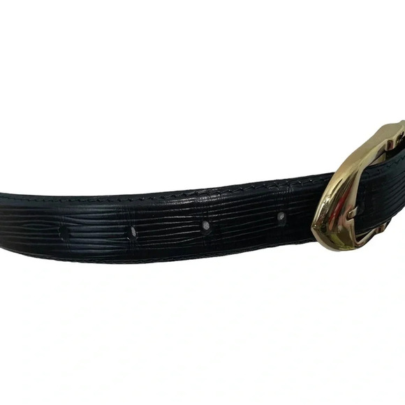 LOUIS VUITTON CT0334 Classic Black Leather Belt - Picture 5 of 13